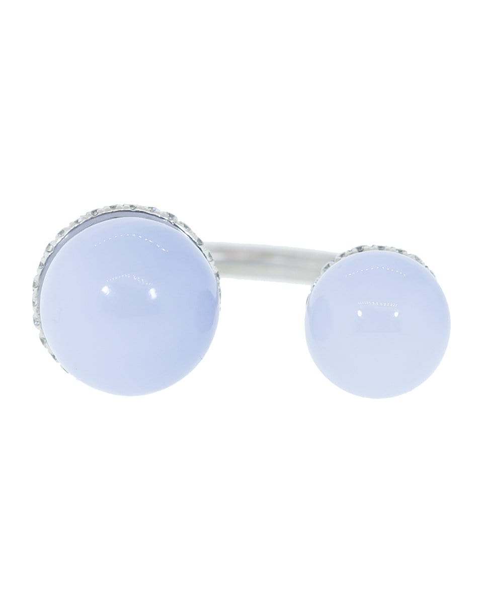 GUITA M-Double Tip Chalcedony and Diamond Ring-WHITE GOLD