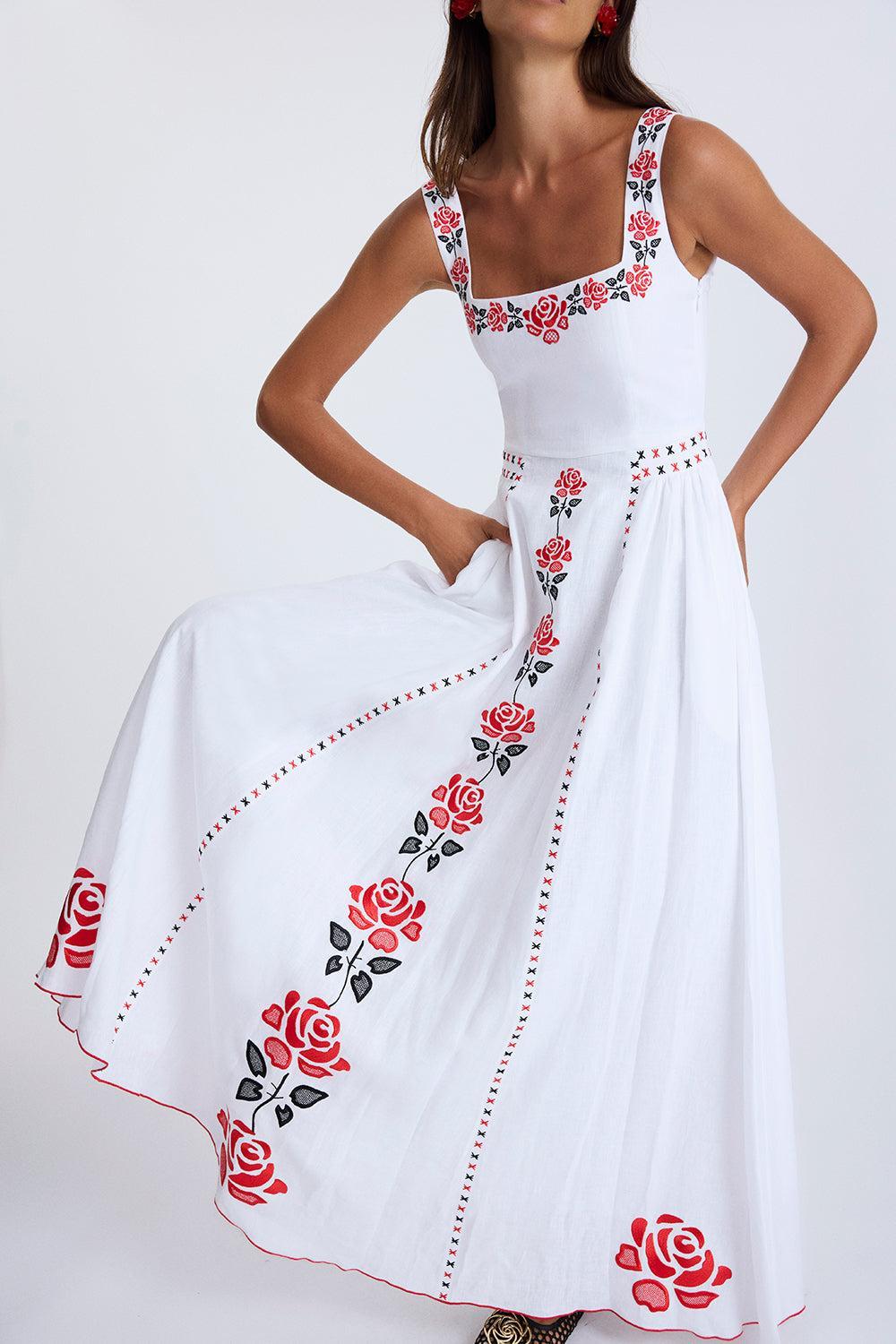 Gul Hurgel-WHT/RED-XS-CLOTHINGDRESSCASUAL-GUL HURGEL