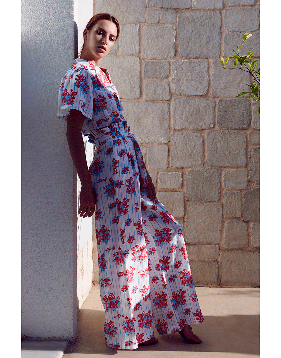 GUL HURGEL-Floral Print Pant & Shirt Set-