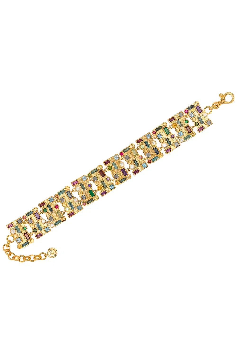 GURHAN-Mixed Stone All Around Statement Bracelet-YELLOW GOLD