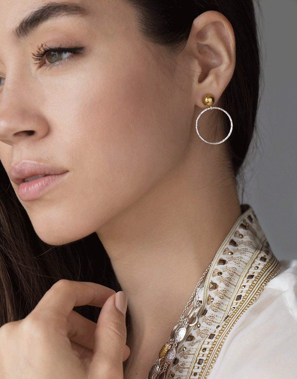 GURHAN-Hoopla Forward Facing Silver Hoops-SILVER