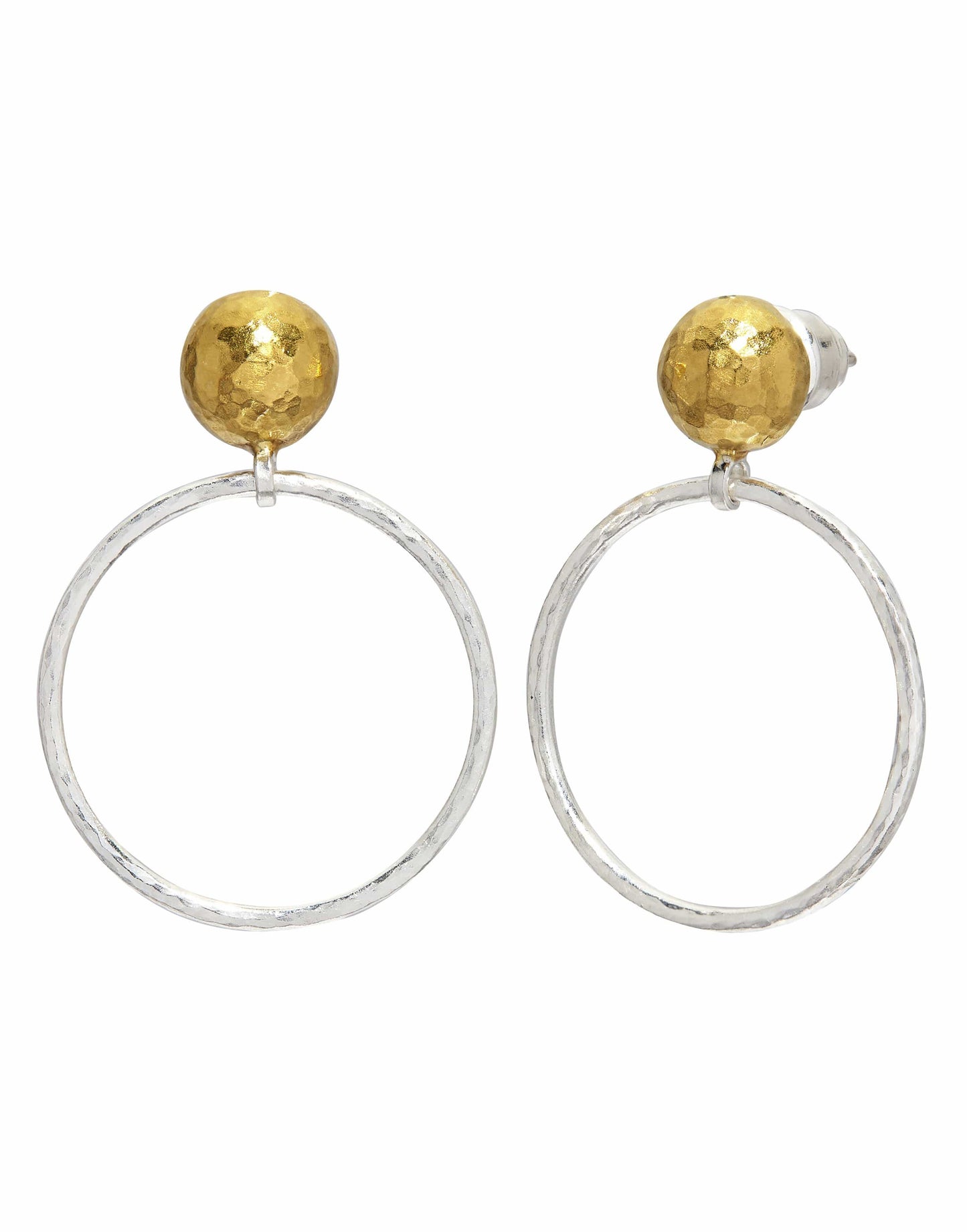 GURHAN-Hoopla Forward Facing Silver Hoops-SILVER