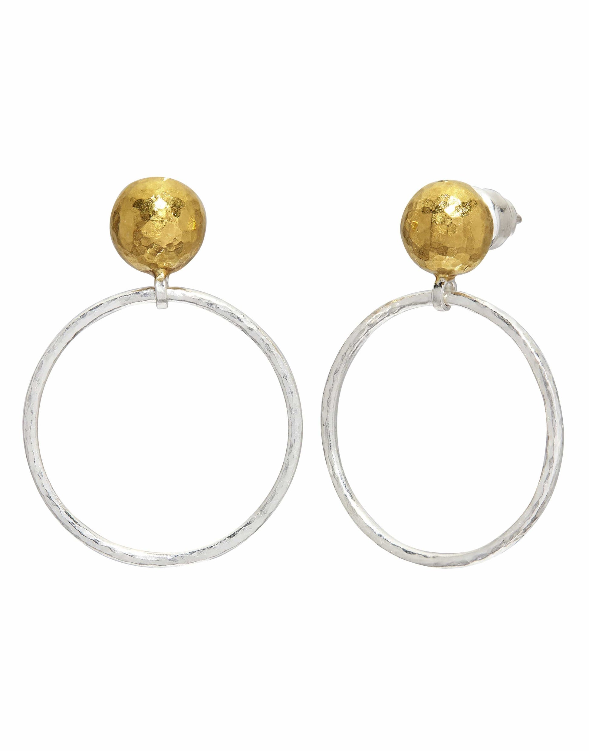 GURHAN-Hoopla Forward Facing Silver Hoops-SILVER