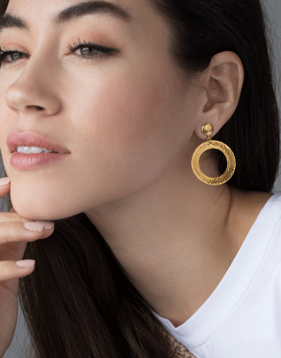 GURHAN-Hourglass Front Facing Hoops-YELLOW GOLD