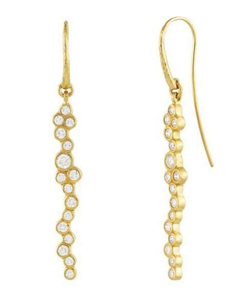 GURHAN-Linear Pointelle Earrings-YELLOW GOLD