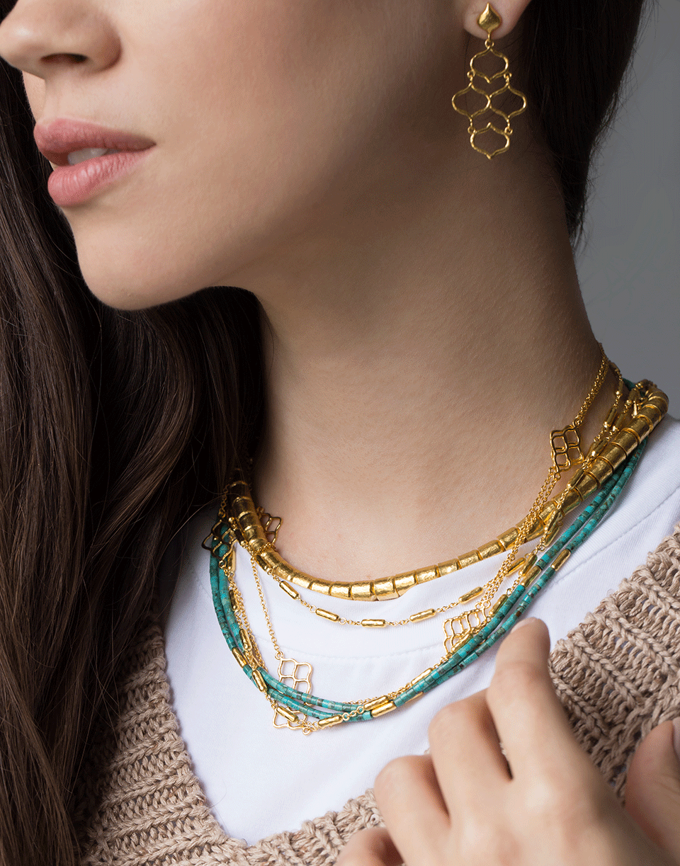 GURHAN-Long Trellis Necklace-YELLOW GOLD