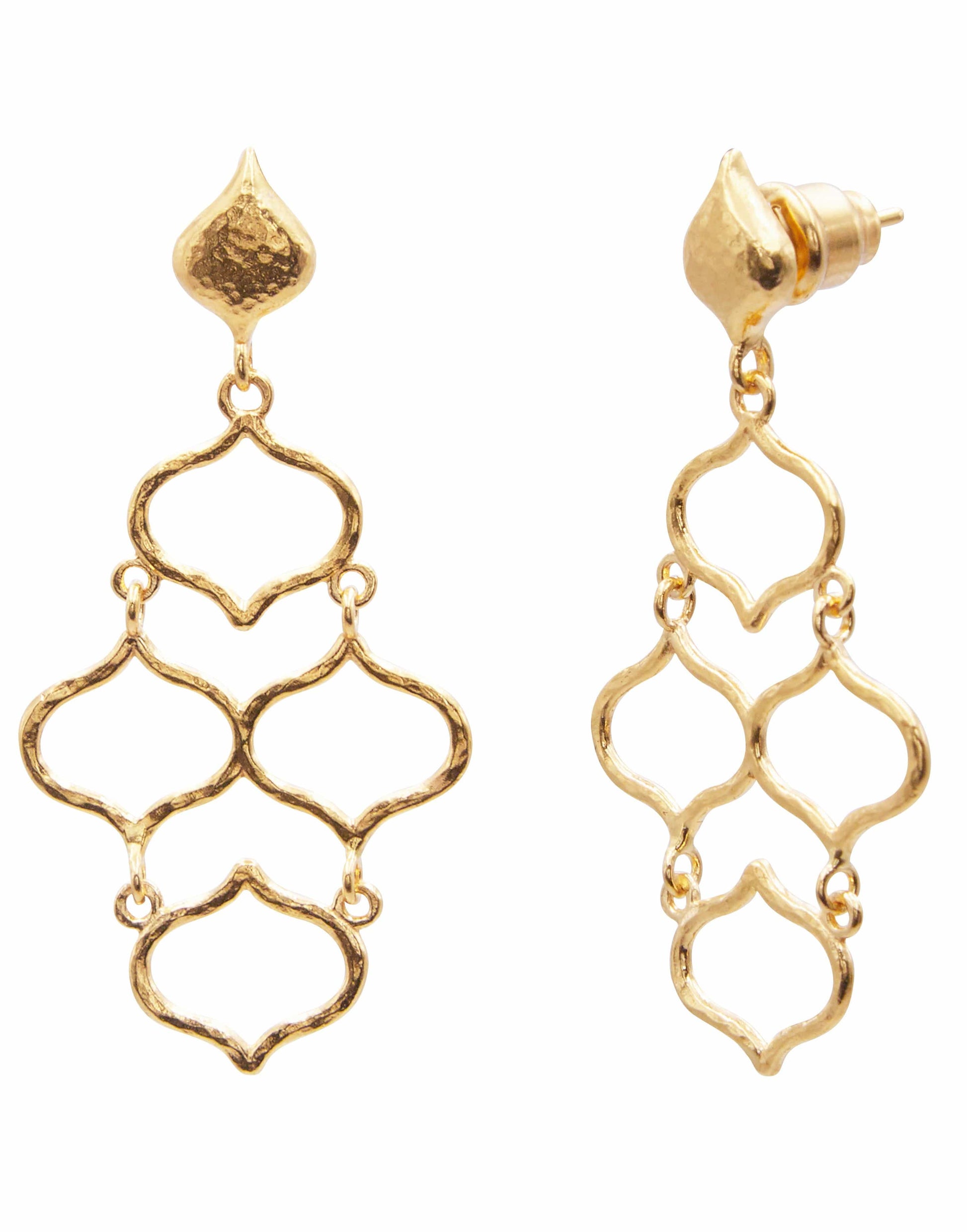 GURHAN-Small Trellis Chandelier Earrings-YELLOW GOLD