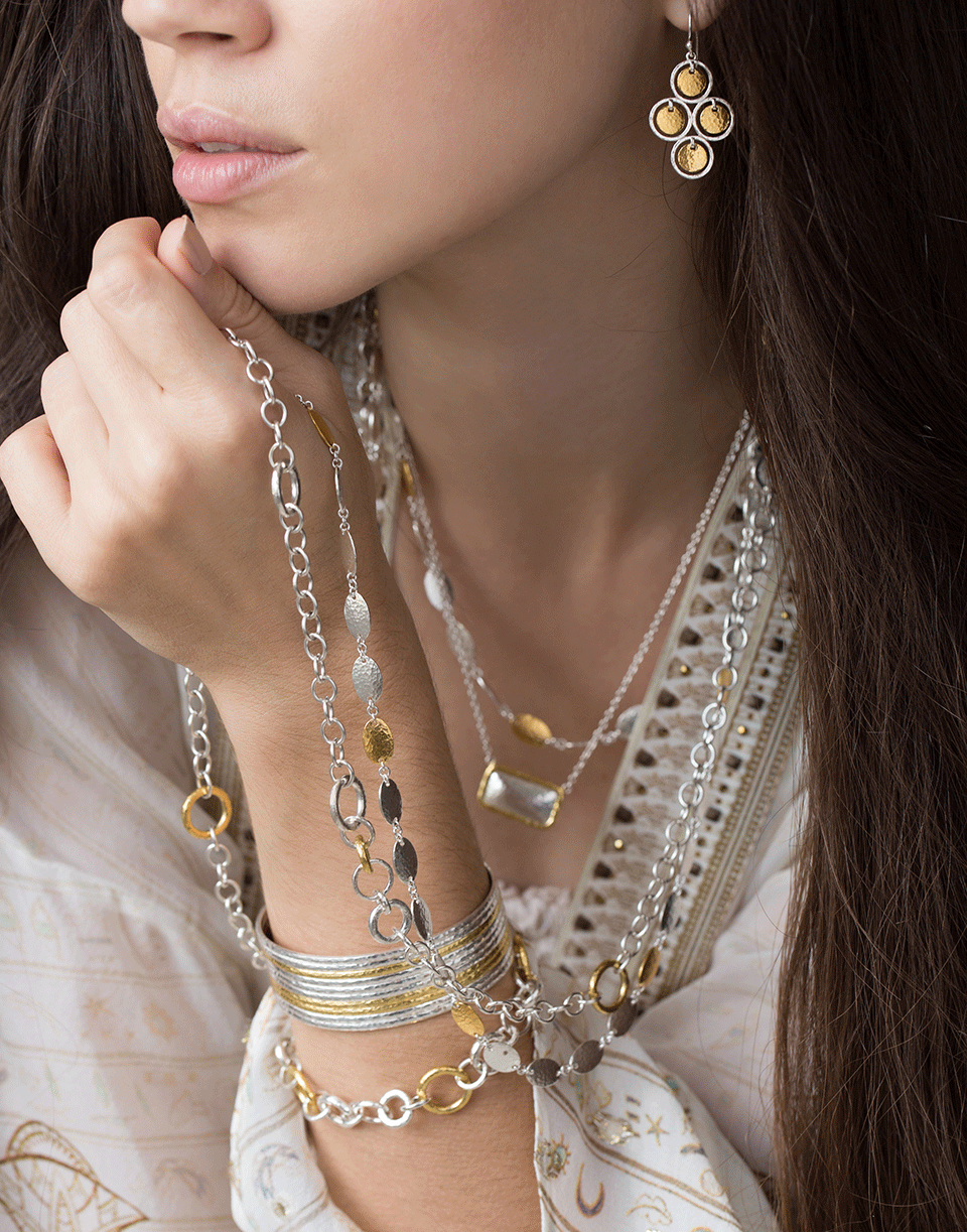 GURHAN-Hoopla Silver Station Necklace-SILVER