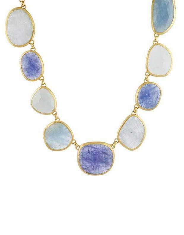 GURHAN-Elements Aquamarine Necklace-YELLOW GOLD