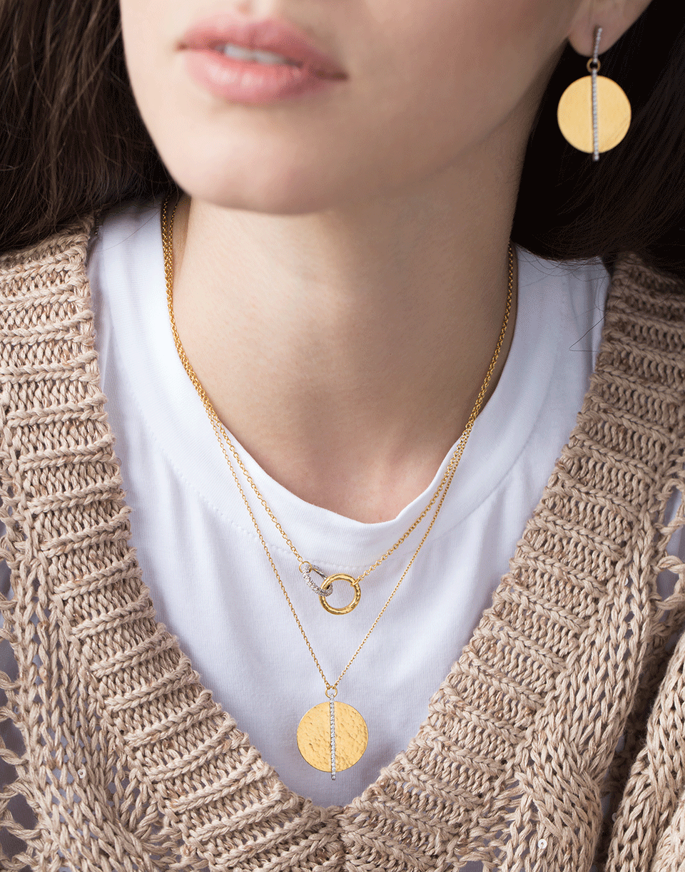 GURHAN-Lush Pave Diamond Circle Pendant Necklace-YELLOW GOLD