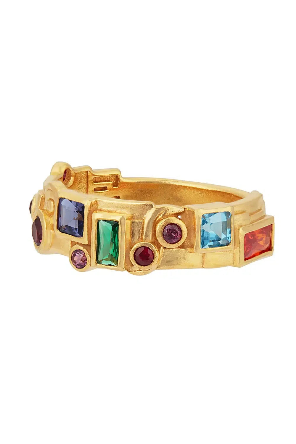 GURHAN-Mixed Stone Embrace Ring-YELLOW GOLD