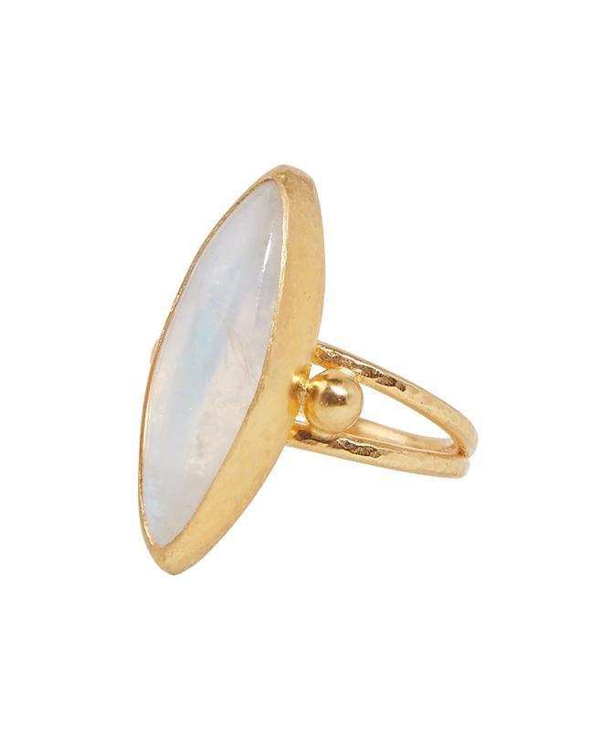 GURHAN-Rune Moonstone Ring-YELLOW GOLD