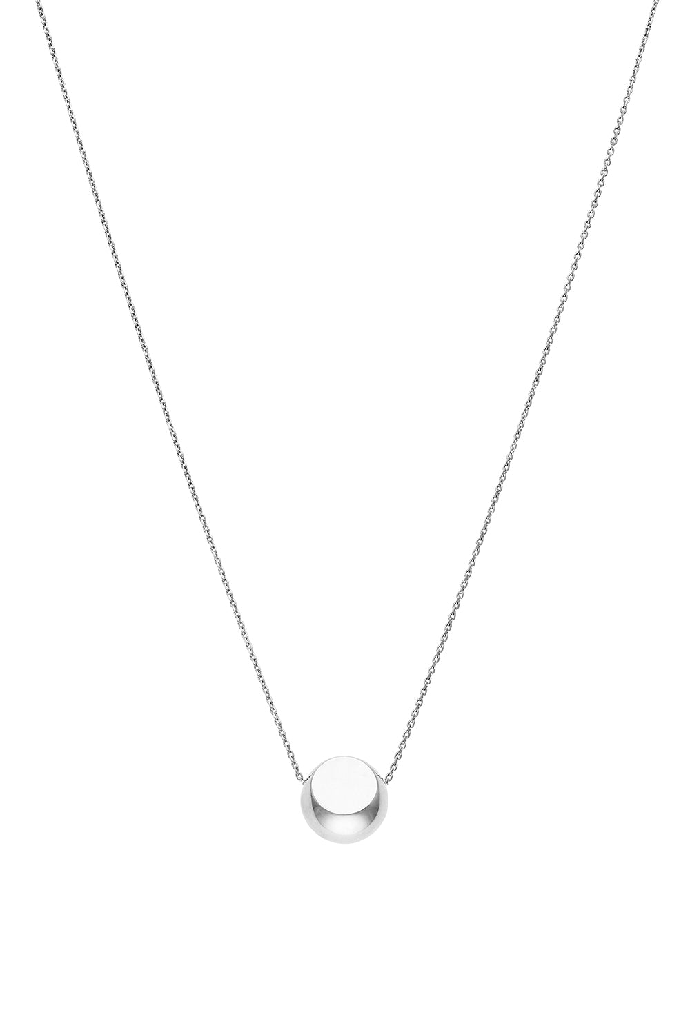 Semi-Orb Necklace - White Gold-WHTIGOLD-43CM-JEWELRYFINE JEWELNECKLACE O-GUZEMA FINE JEWELRY