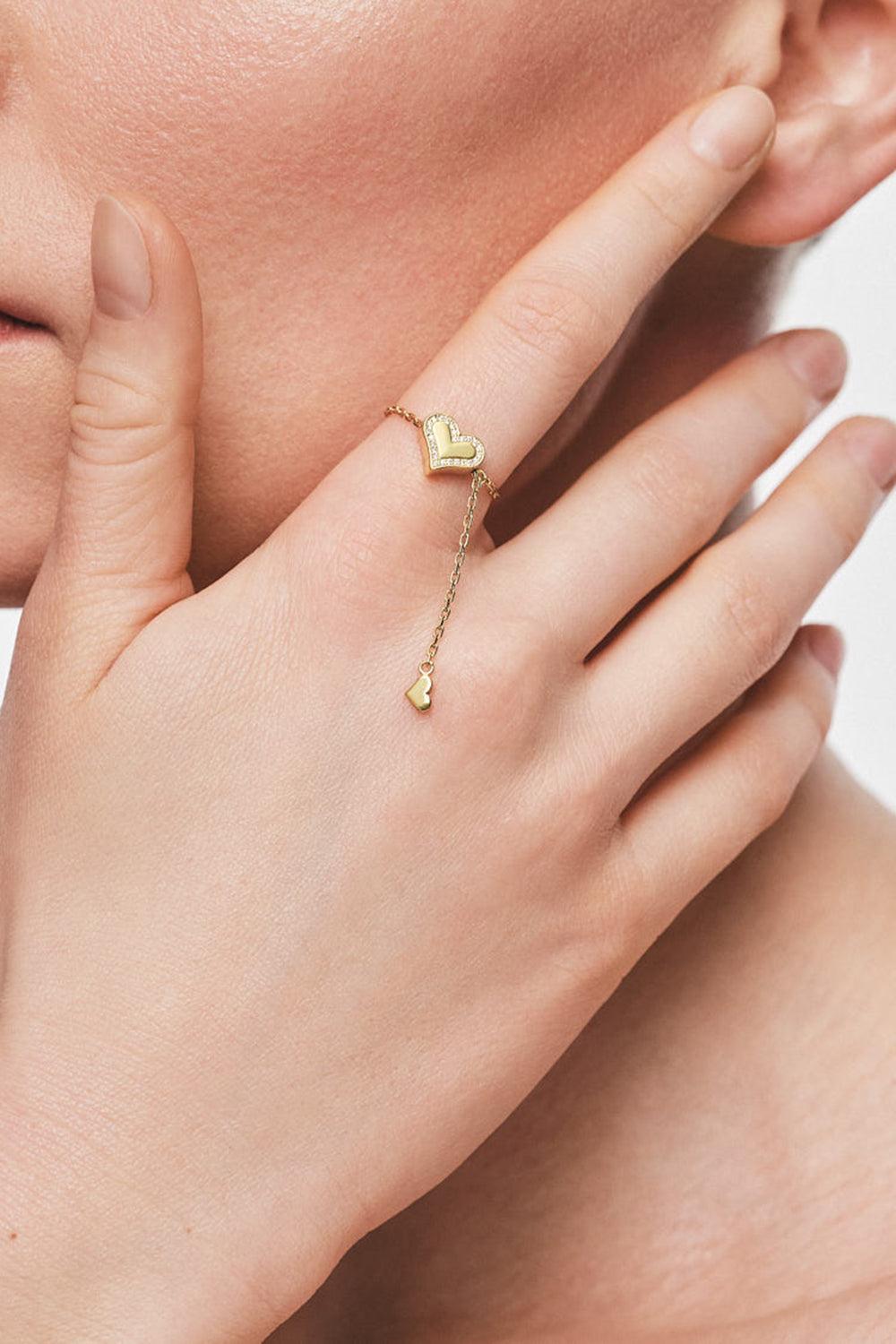 Diamond Outline Heart Transformer Ring-YELLOW GOLD-8.5CM-JEWELRYFINE JEWELRING-GUZEMA FINE JEWELRY 
