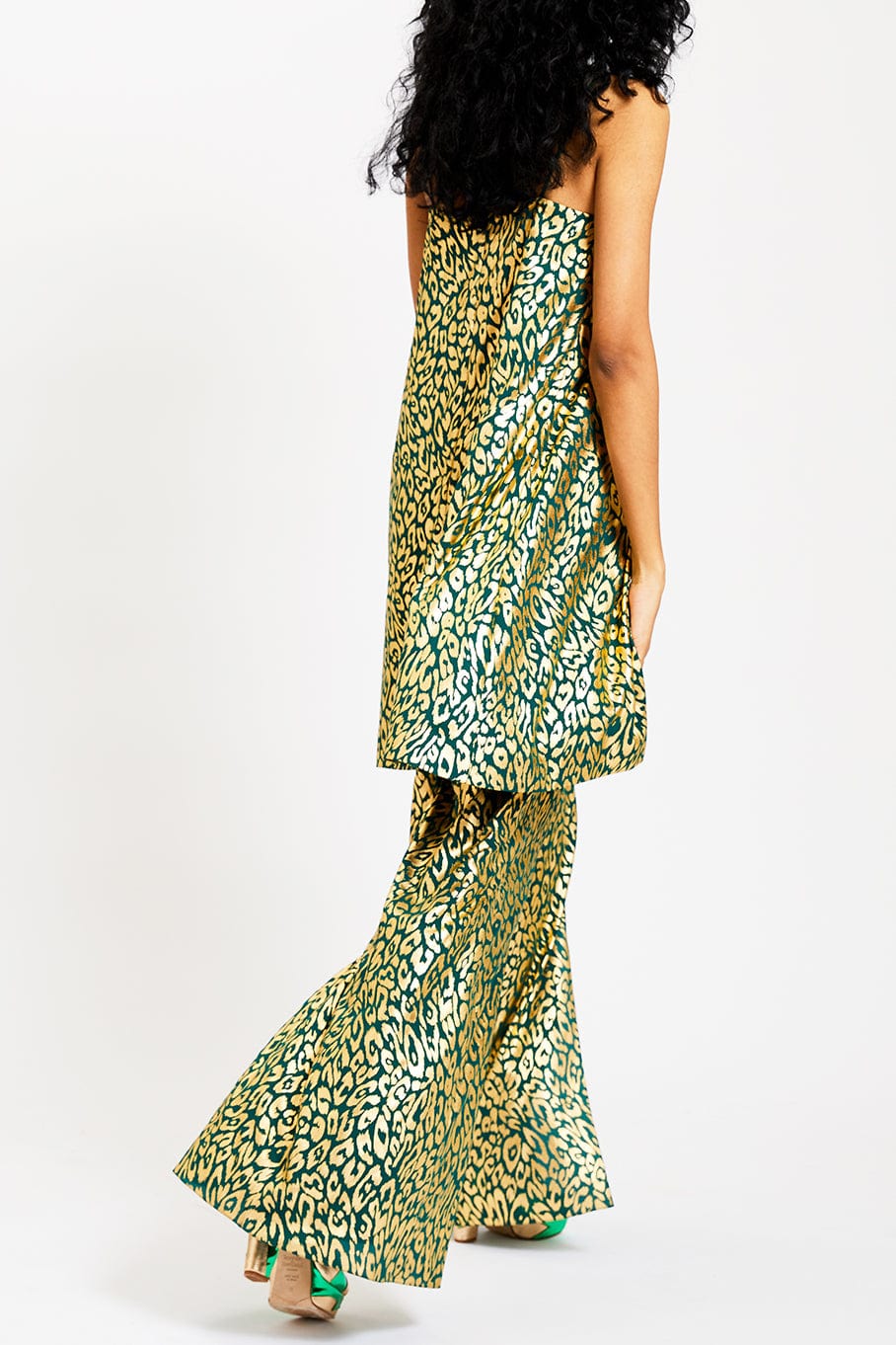 HALPERN-Wide Leg Paneled Trousers-
