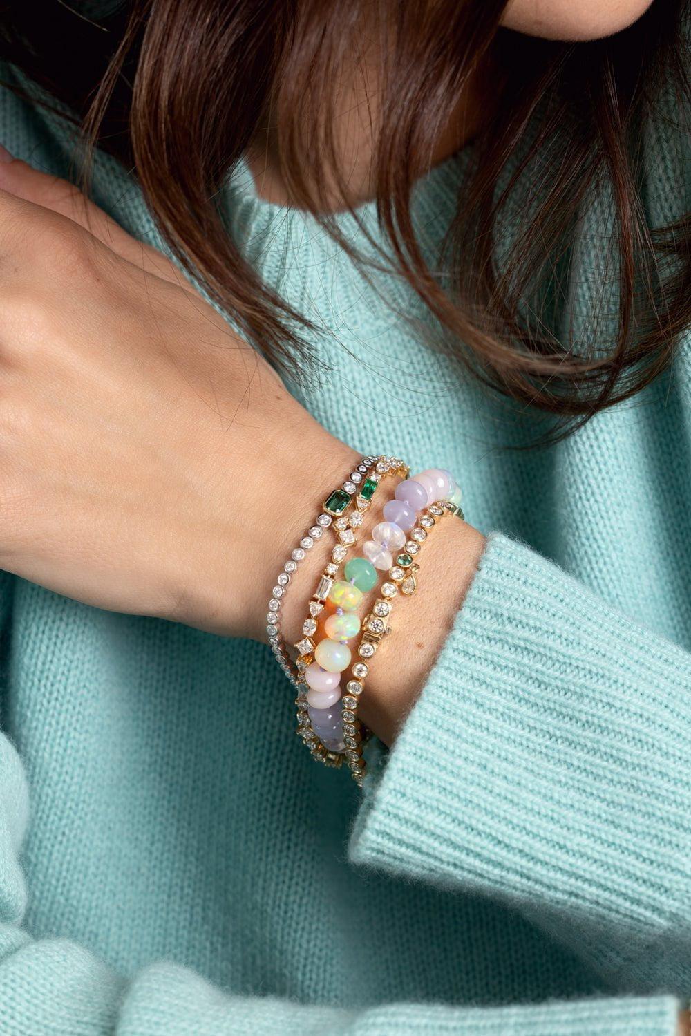 HARWELL GODFREY-Pastel Bead Foundation Bracelet-YELLOW GOLD