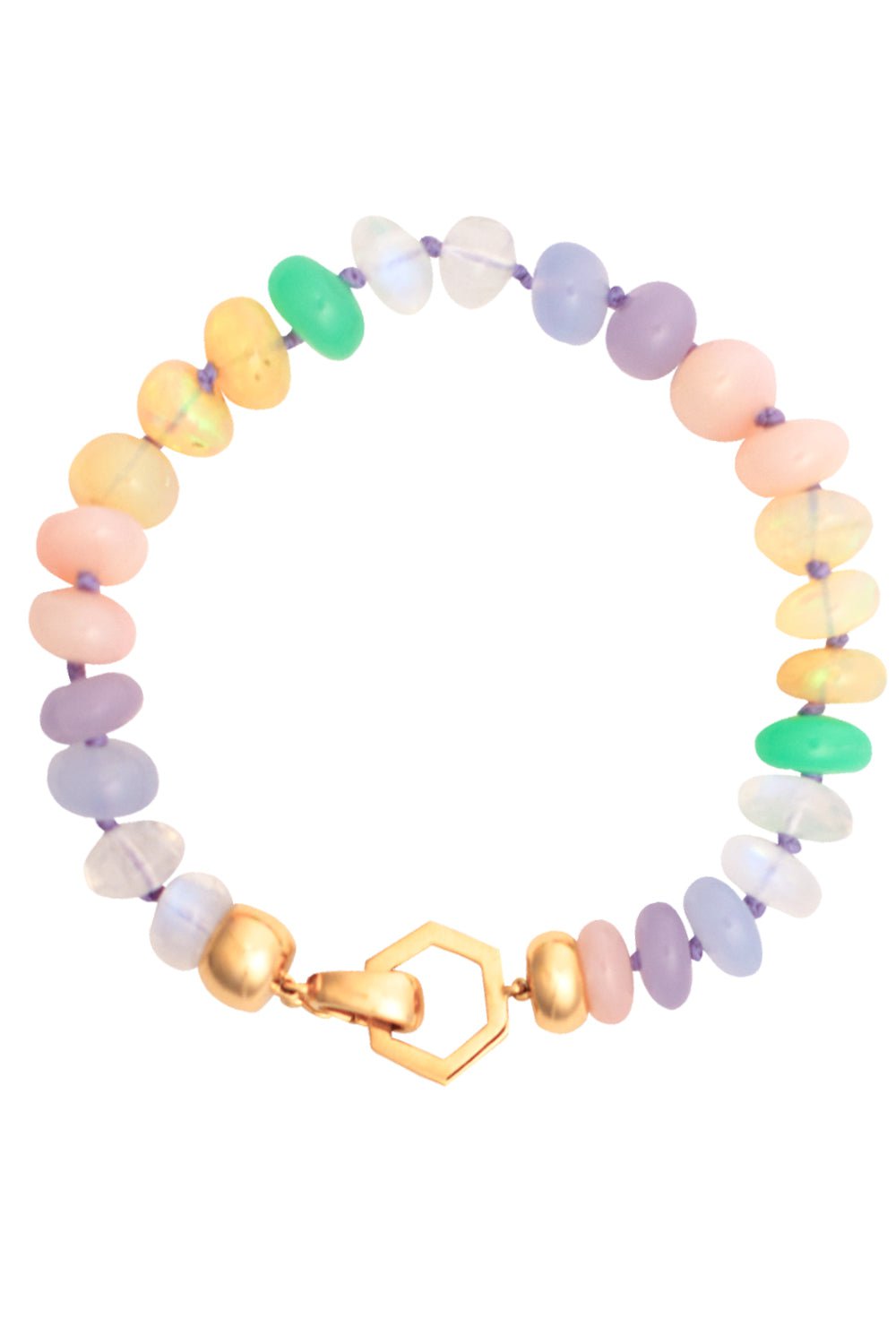 HARWELL GODFREY-Pastel Bead Foundation Bracelet-YELLOW GOLD