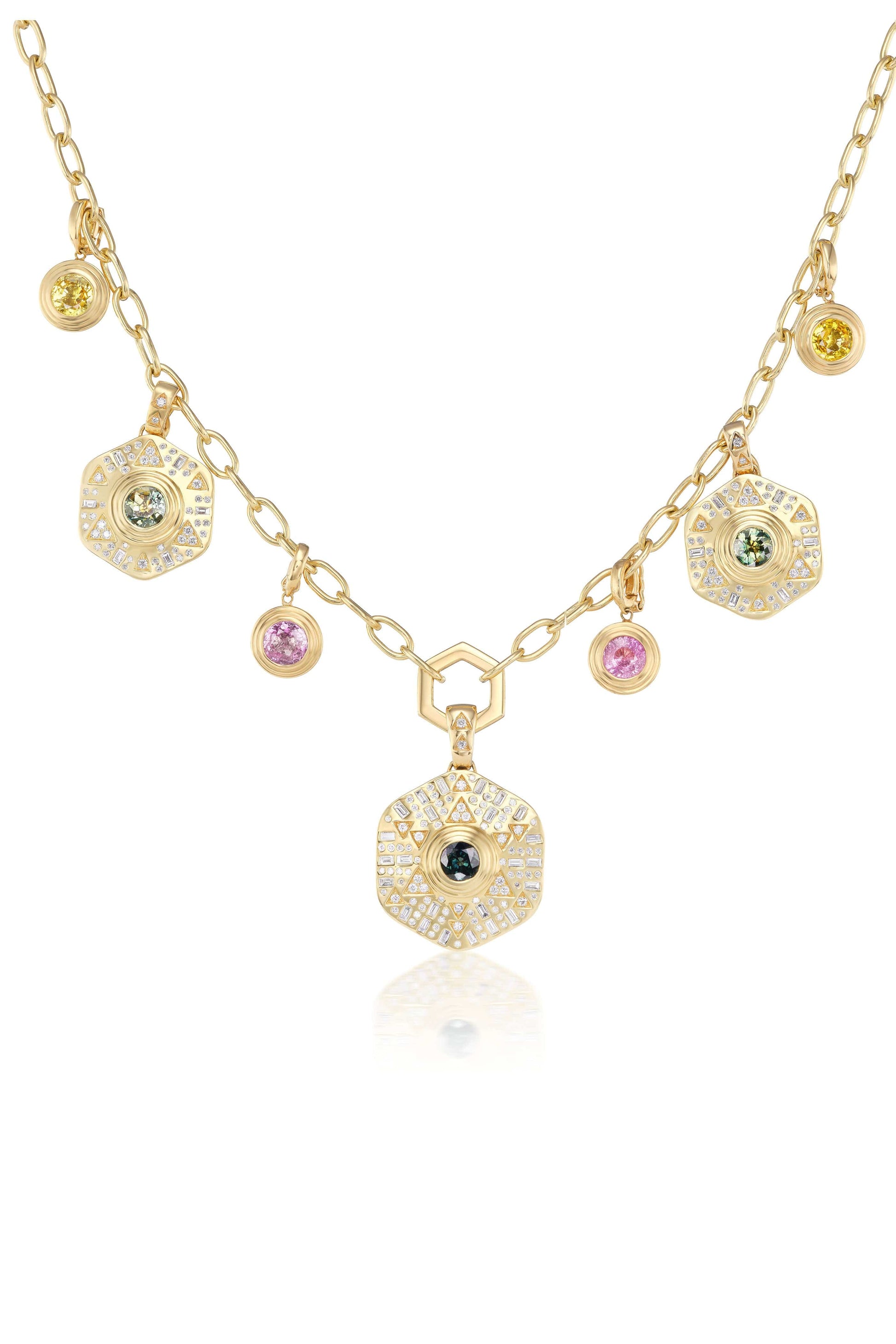 HARWELL GODFREY-Stardust Charm Necklace-YELLOW GOLD