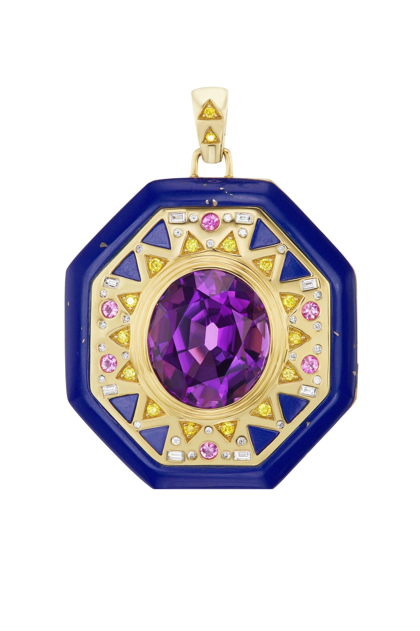 HARWELL GODFREY-Amethyst Pendant-YELLOW GOLD