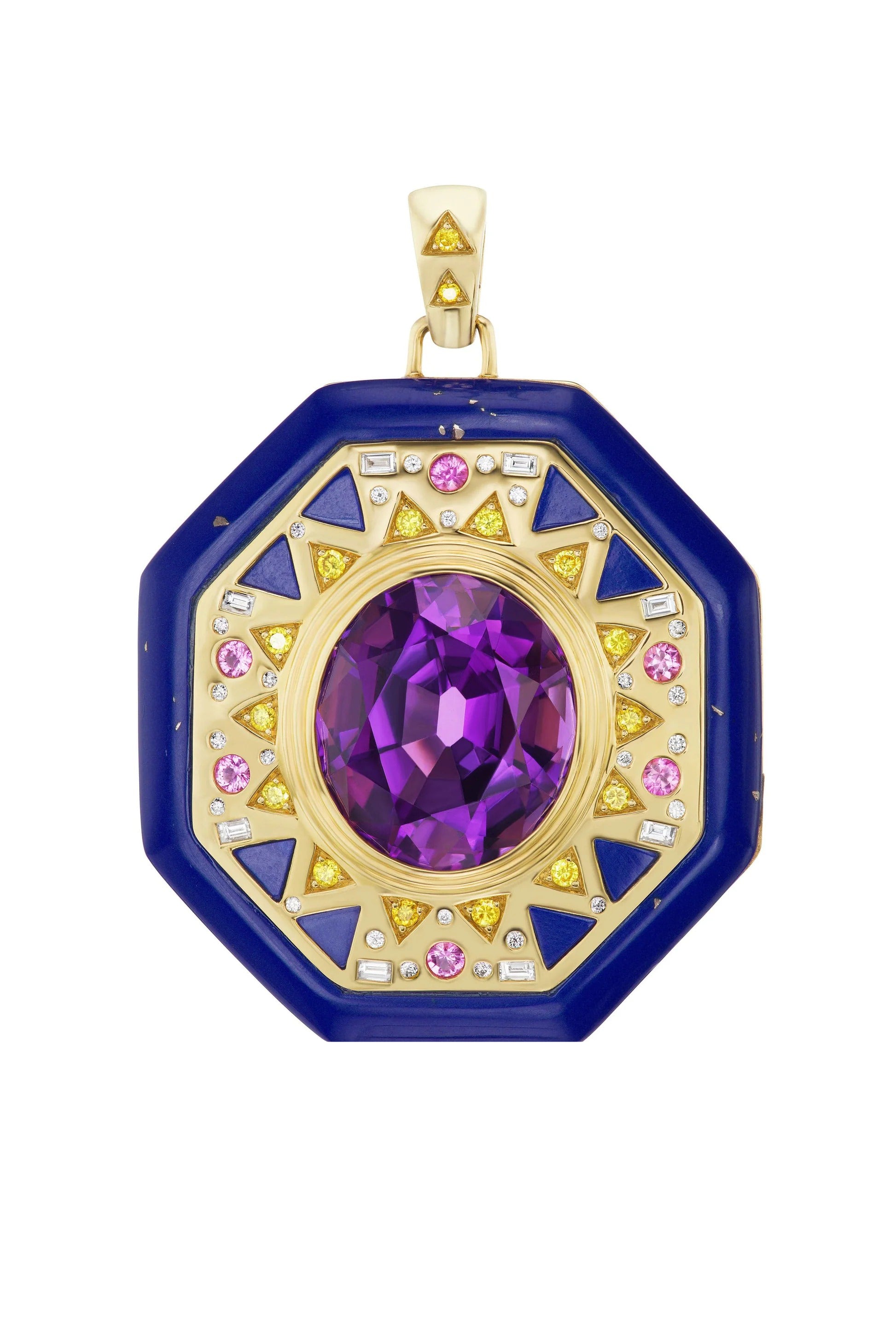 HARWELL GODFREY-Amethyst Pendant-YELLOW GOLD
