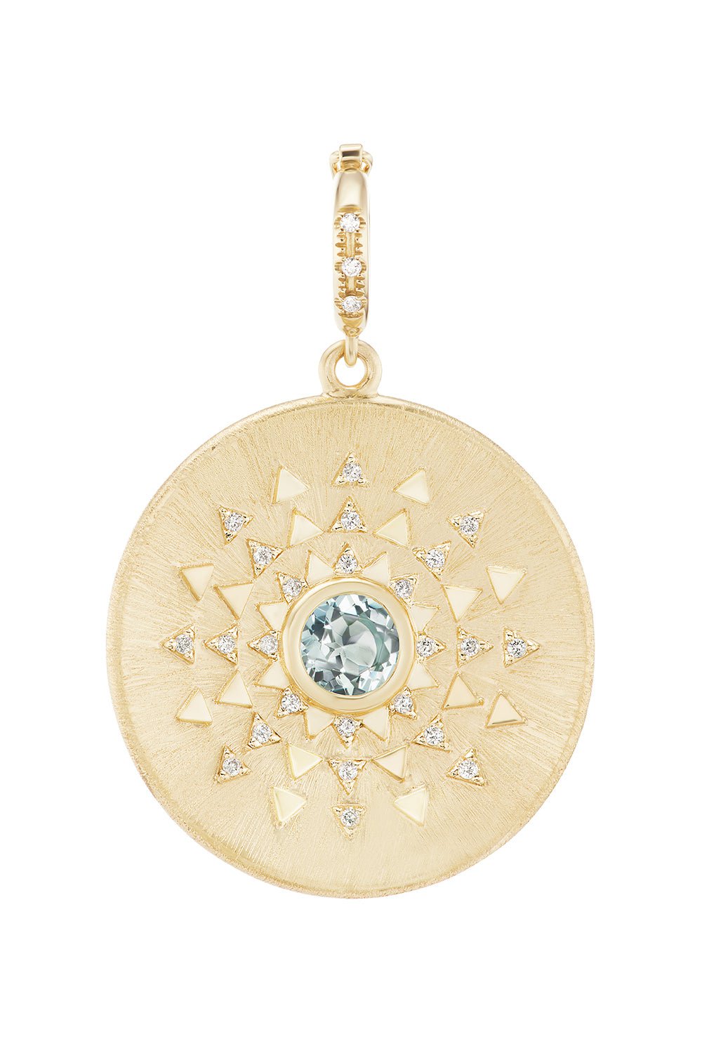 HARWELL GODFREY-Aquamarine Major Sun Sign Pendant-YELLOW GOLD