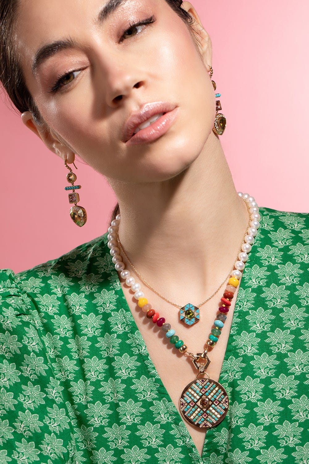 HARWELL GODFREY-Beaded Major Medallion-YELLOW GOLD