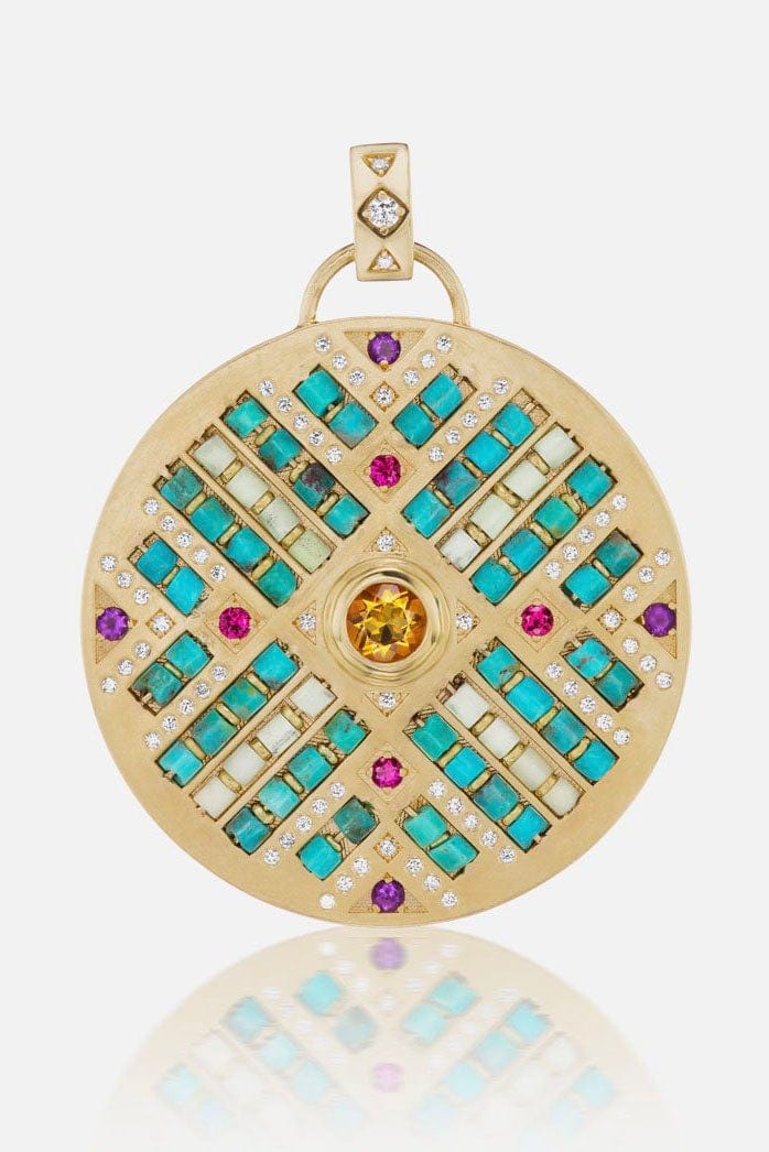 HARWELL GODFREY-Beaded Major Medallion-YELLOW GOLD