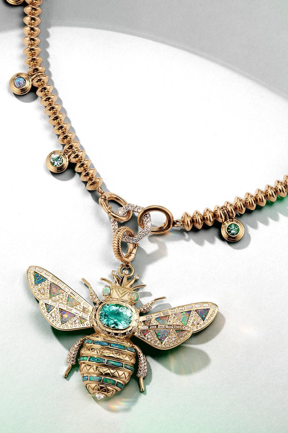 XL Queen Bee Pendant-YELLOW GOLD-XL-JEWELRYFINE JEWELPENDANT-HARWELL GODFREY