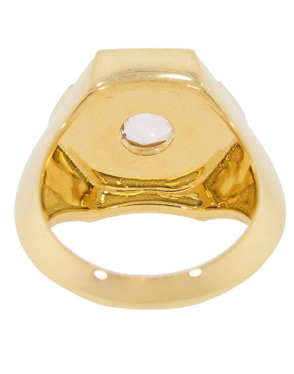 HARWELL GODFREY-Opal and Rock Crystal Inlay Ring-YELLOW GOLD