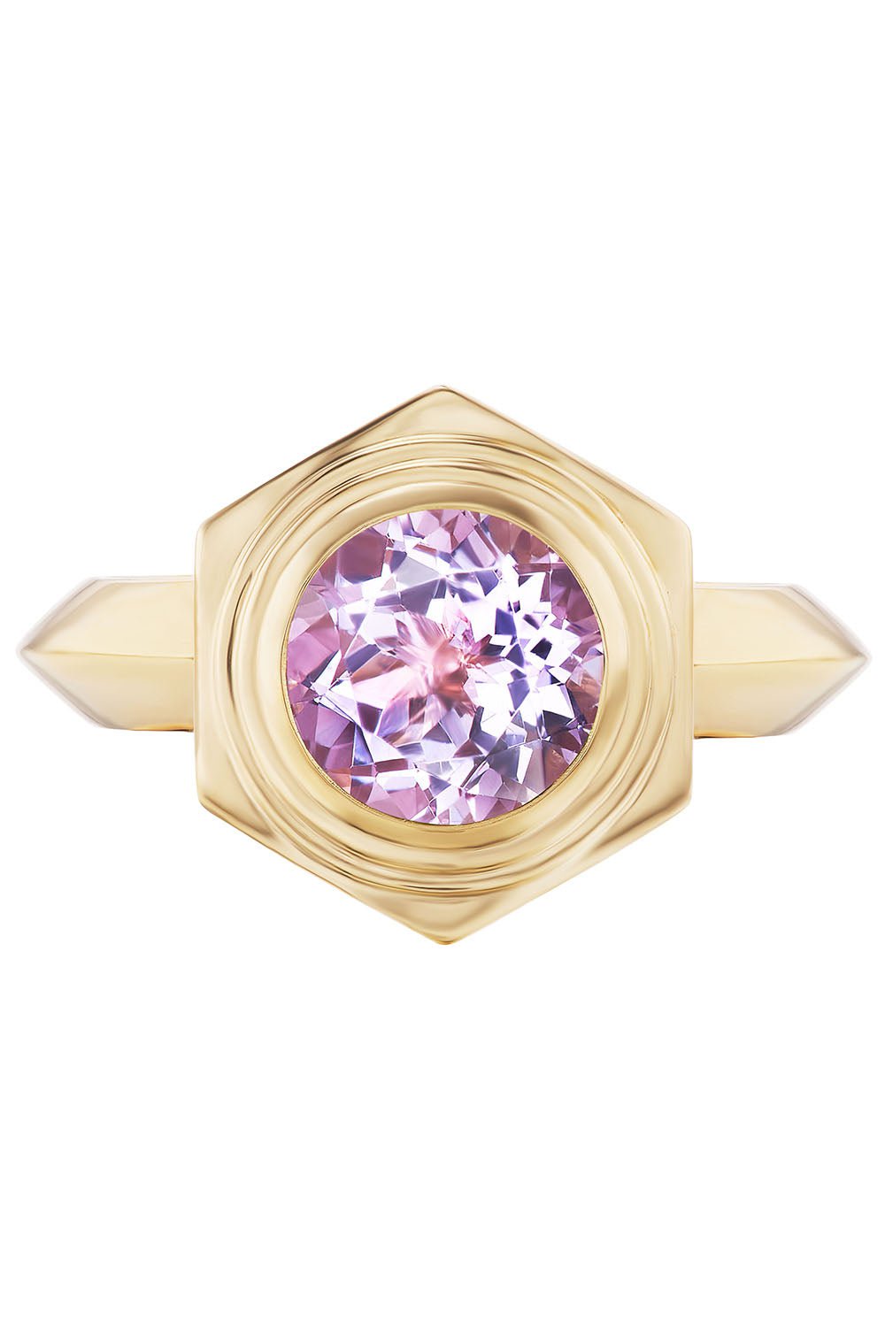 HARWELL GODFREY-Hexed Amethyst Ring-YELLOW GOLD