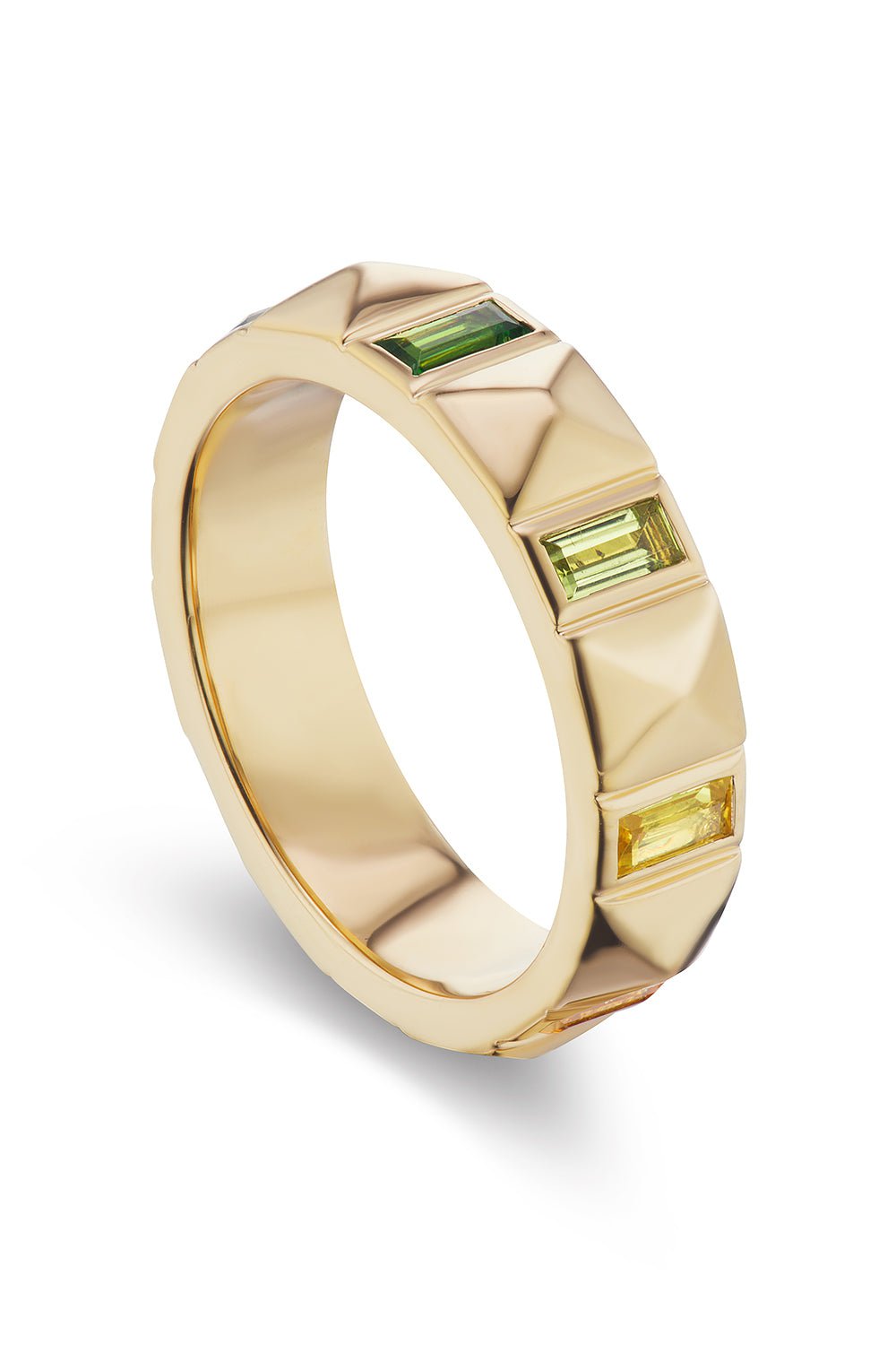 HARWELL GODFREY-Rainbow Pyramid Baguette Ring-YELLOW GOLD