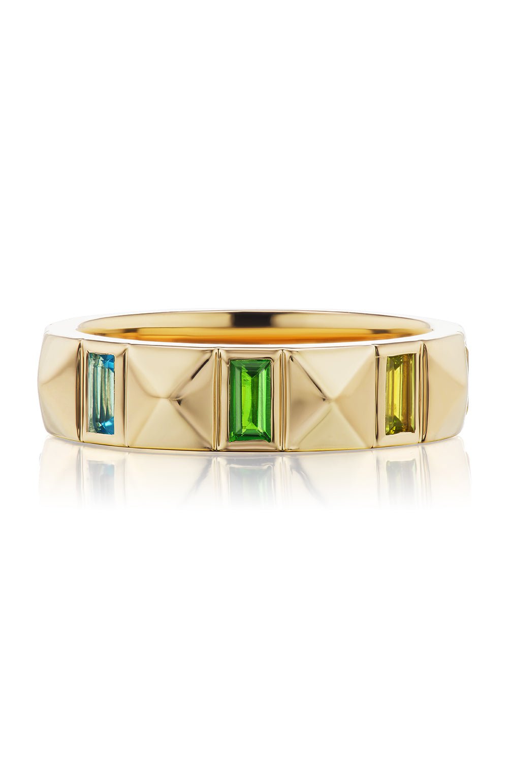 HARWELL GODFREY-Rainbow Pyramid Baguette Ring-YELLOW GOLD