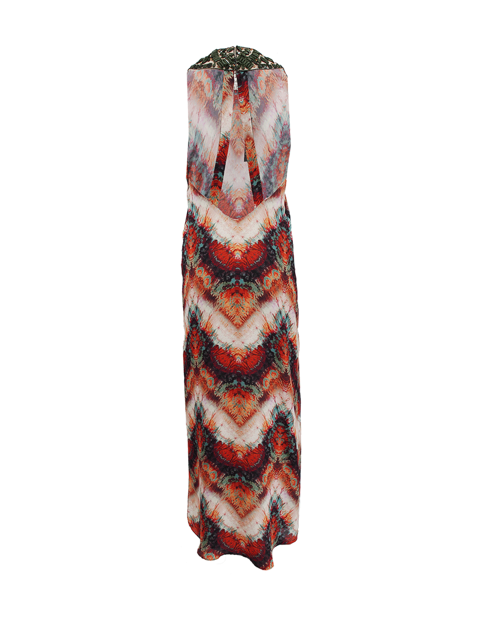 HAUTE HIPPIE-Beaded Neckline Maxi Dress-