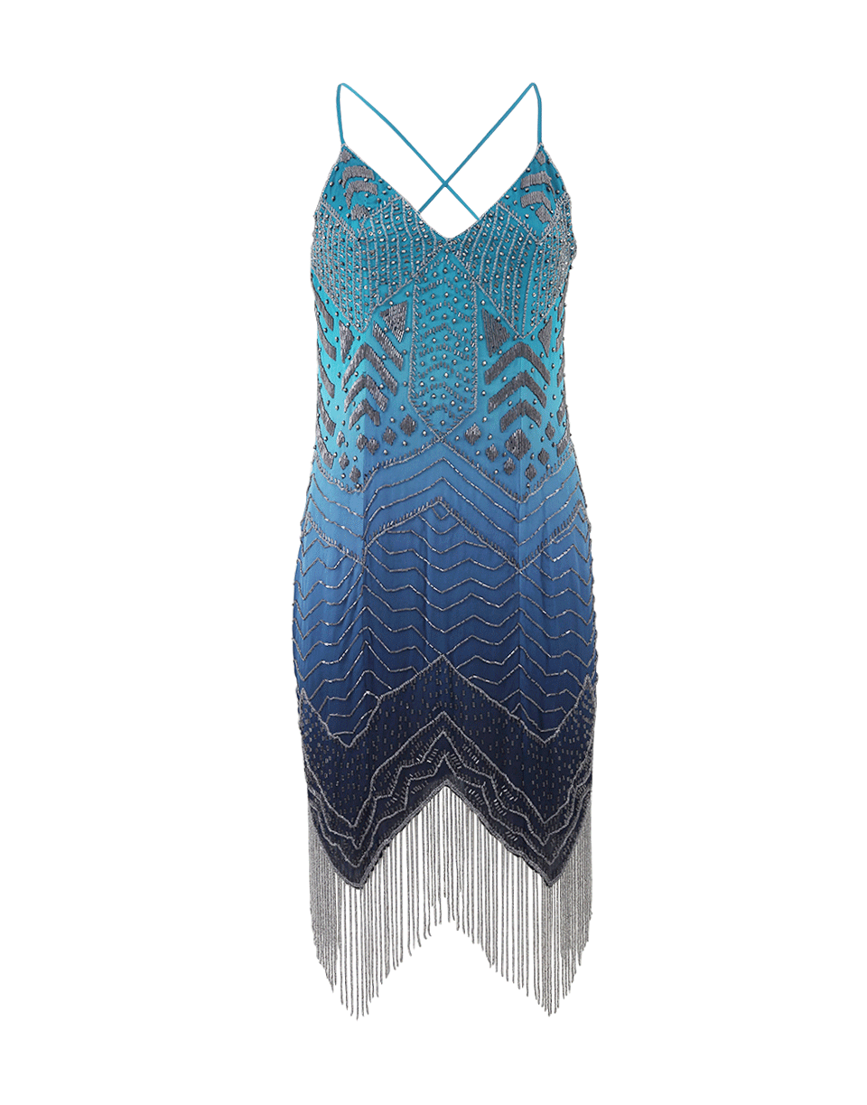 HAUTE HIPPIE-Fringe Ombre Dress-
