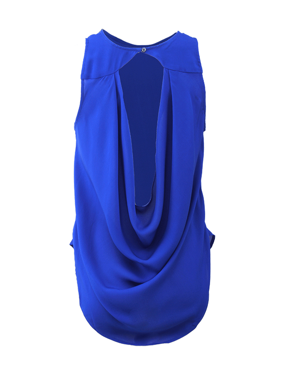 HAUTE HIPPIE-Cowl Back Blouse-