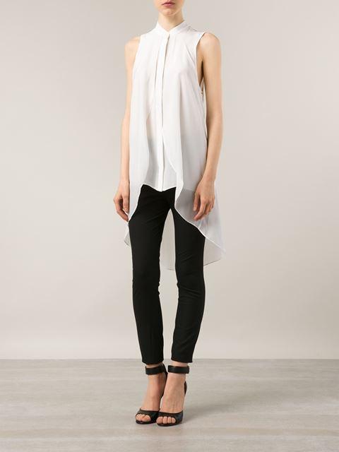 HAUTE HIPPIE-High Low Placket Blouse-