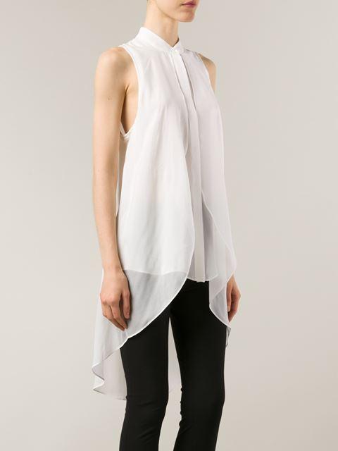 HAUTE HIPPIE-High Low Placket Blouse-