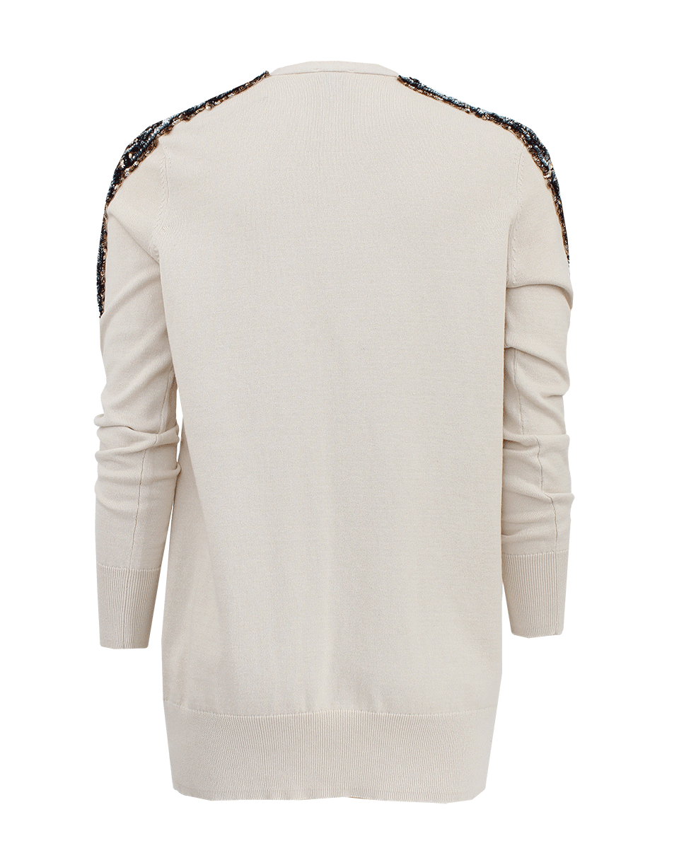 HAUTE HIPPIE-Flame Embellished Shoulder Cardigan-