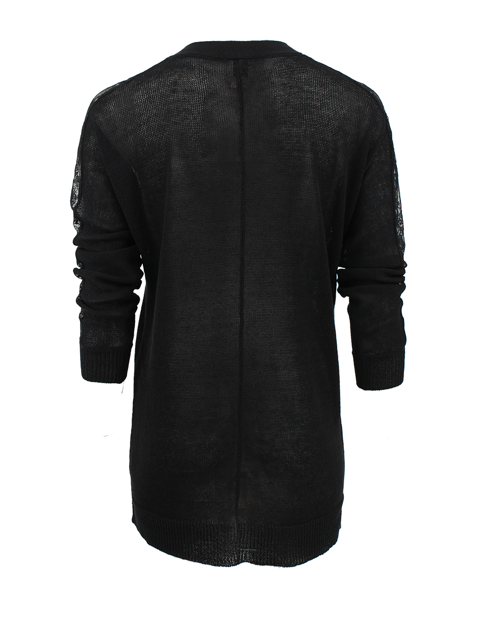 HAUTE HIPPIE-Long Sleeve Lace Cardigan-