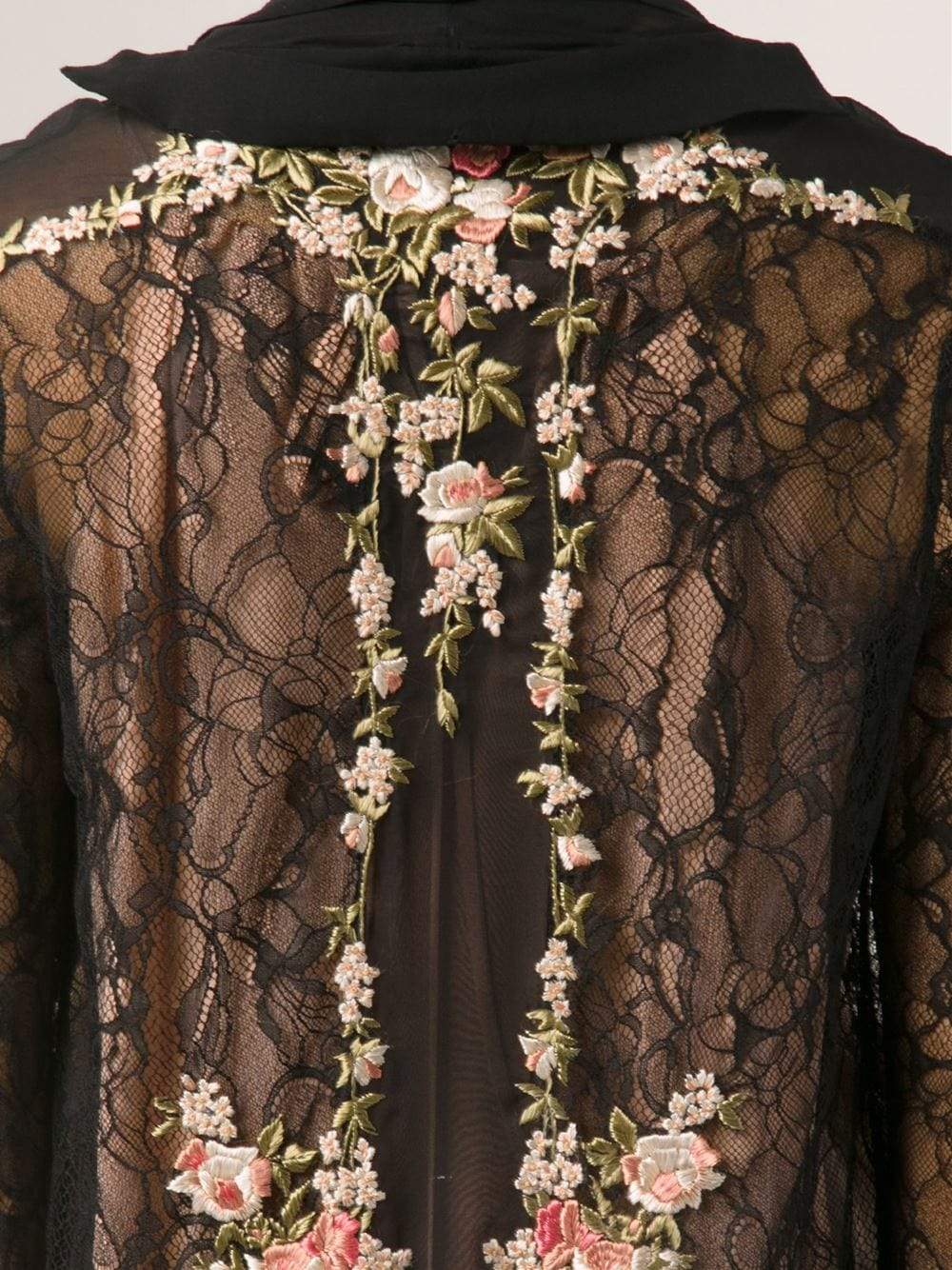 HAUTE HIPPIE-Lace And Chiffon Cloak-