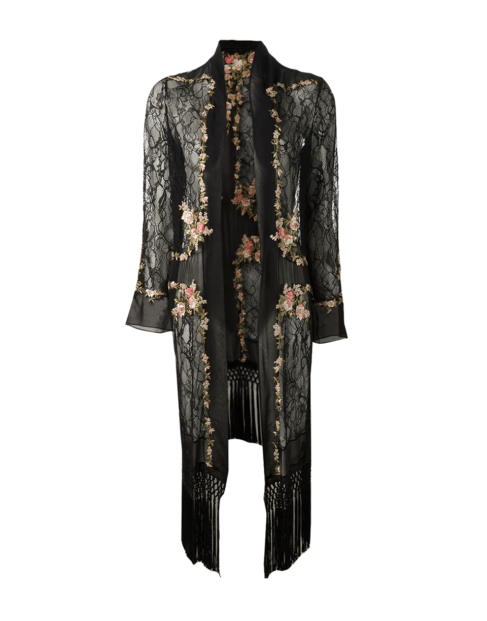 HAUTE HIPPIE-Lace And Chiffon Cloak-
