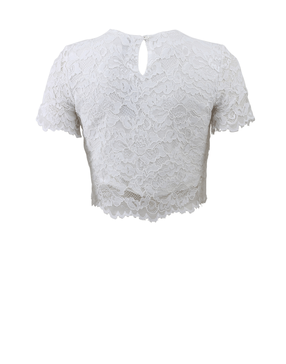 HAUTE HIPPIE-Crop Lace Top-