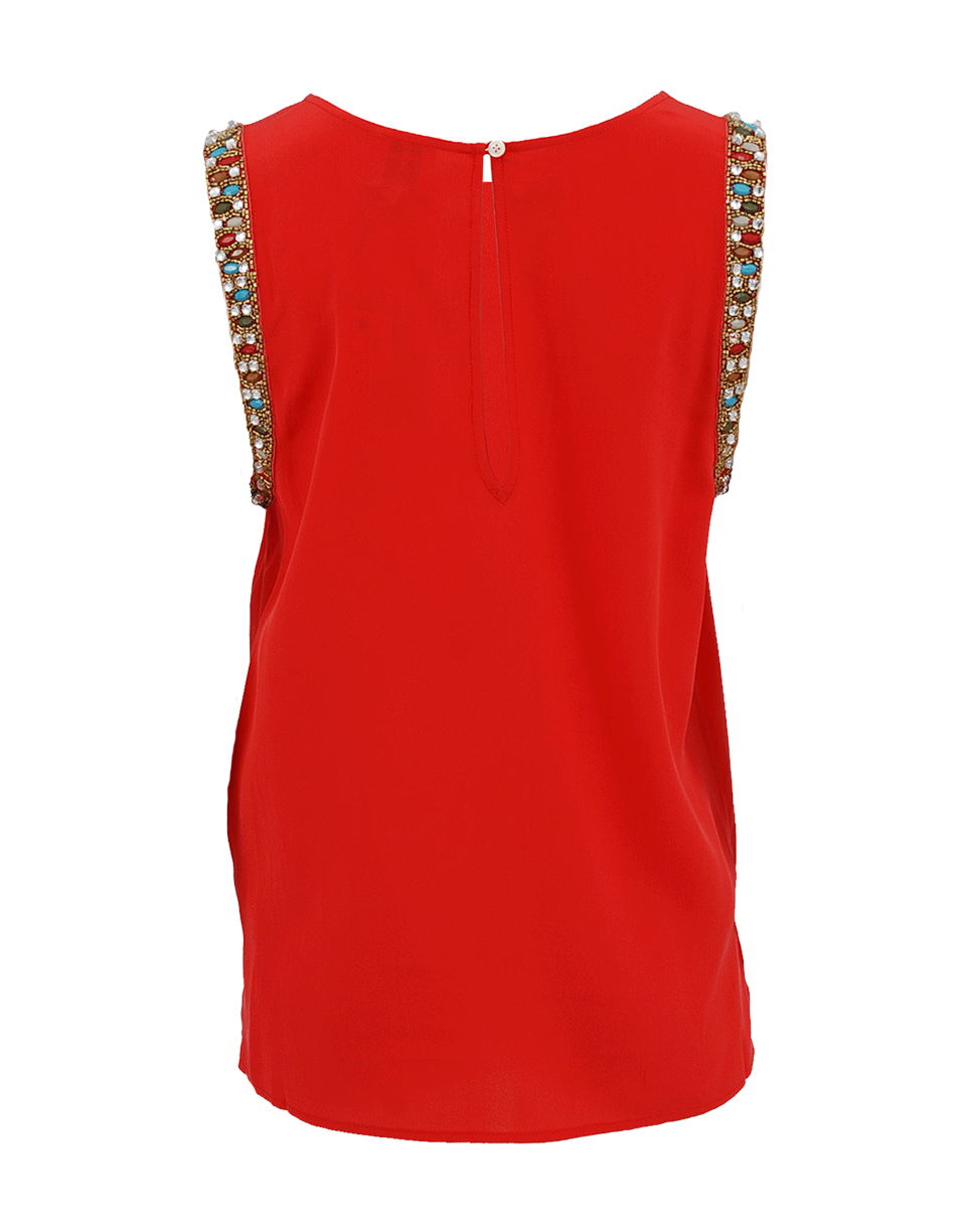HAUTE HIPPIE-Embellished Muscle Tee-