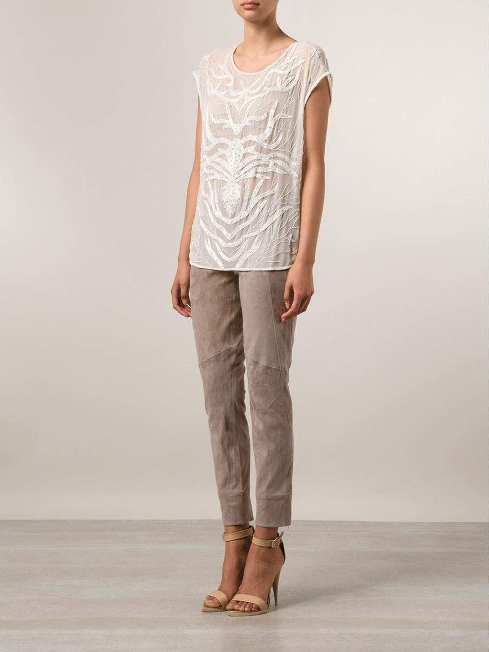 HAUTE HIPPIE-Tree Of Life Chiffon Tee-