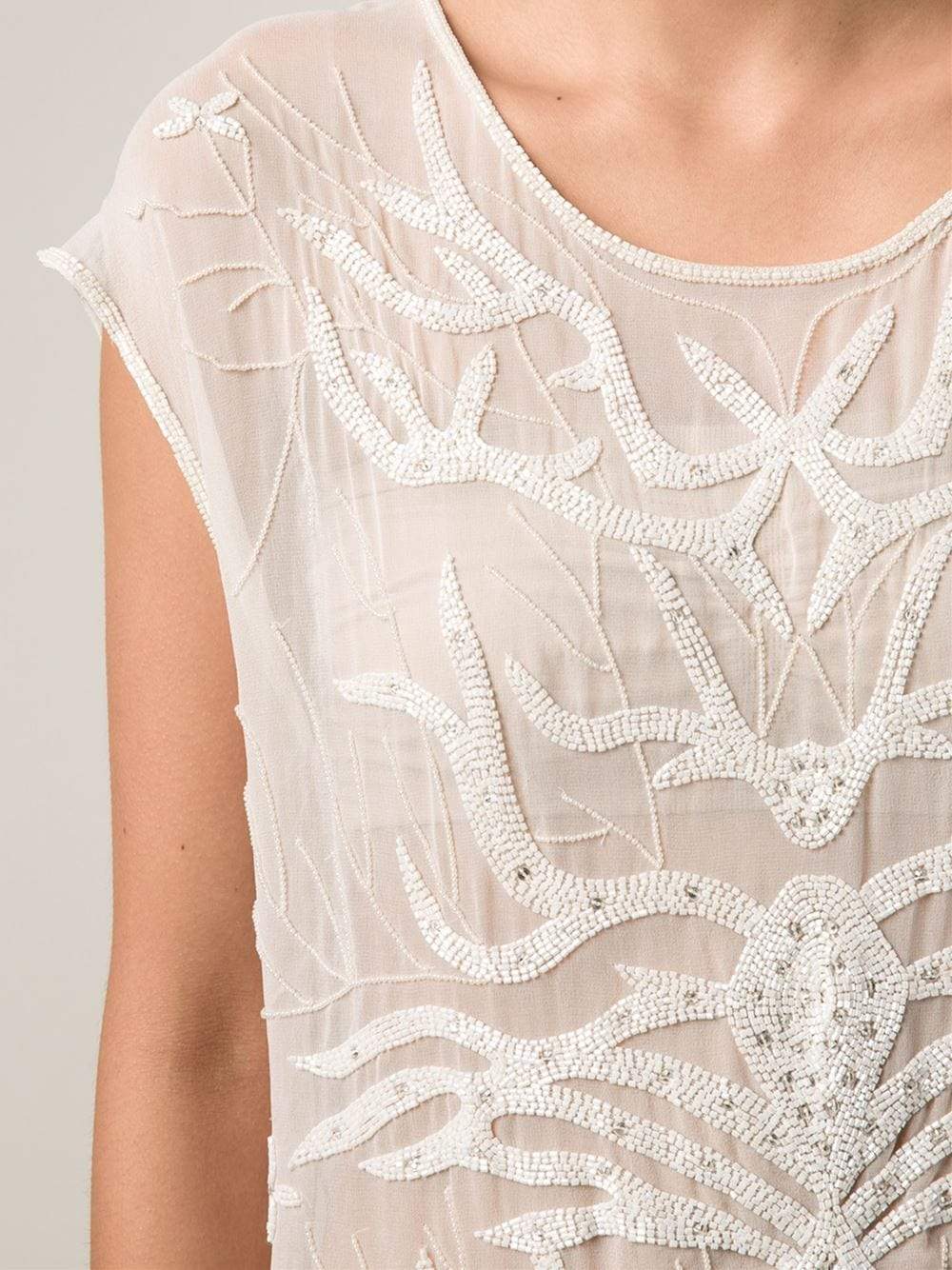 HAUTE HIPPIE-Tree Of Life Chiffon Tee-