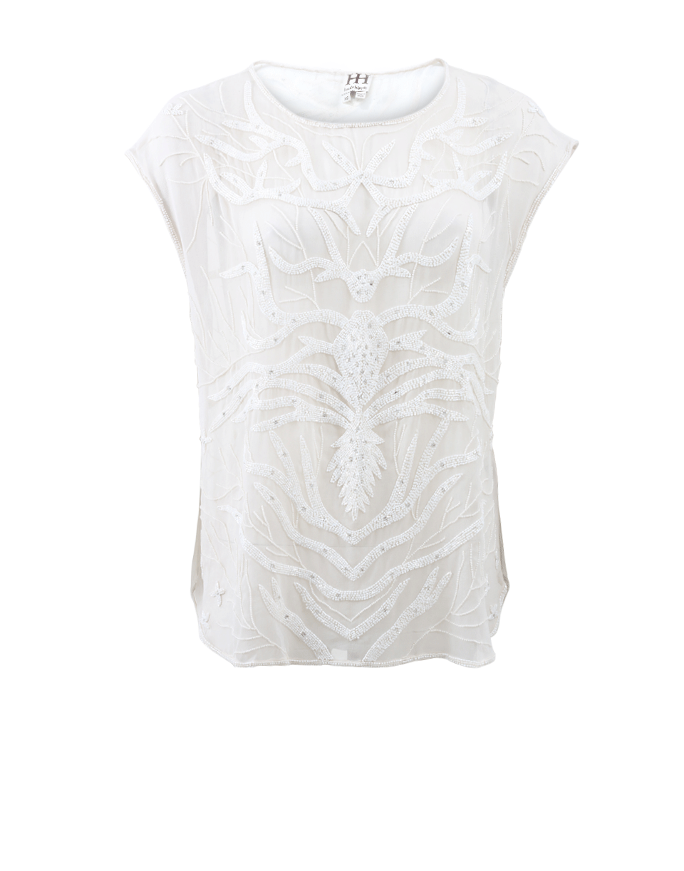 HAUTE HIPPIE-Tree Of Life Chiffon Tee-