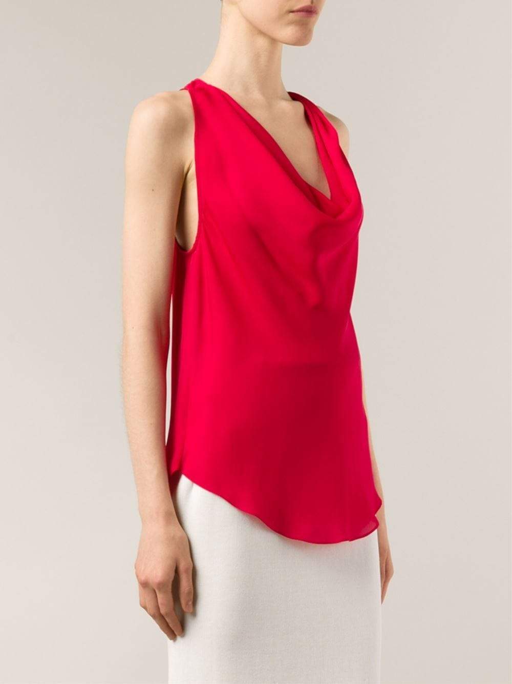 HAUTE HIPPIE-Cowl Neck Racerback-