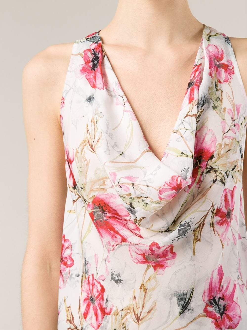 HAUTE HIPPIE-Cowl Neck Racerback-