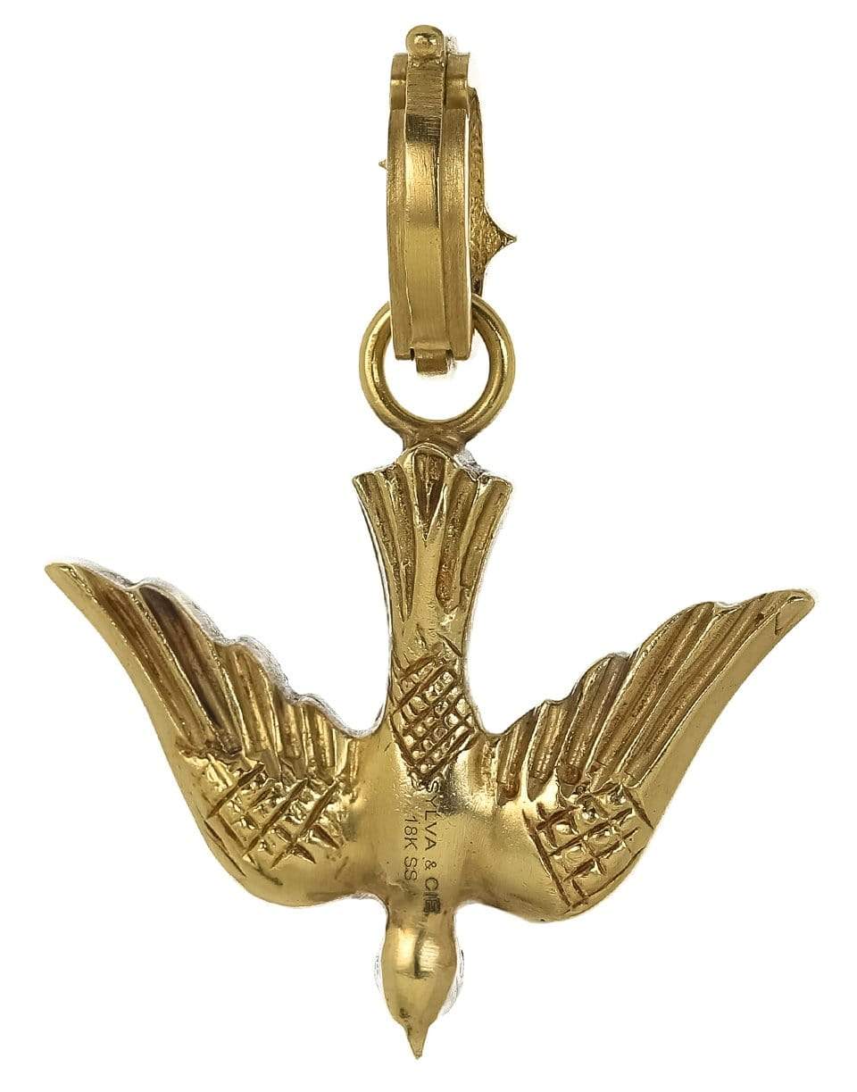 HAVE A HEART X MUSE-Blue Sapphire Swallow Charm-YELLOW GOLD