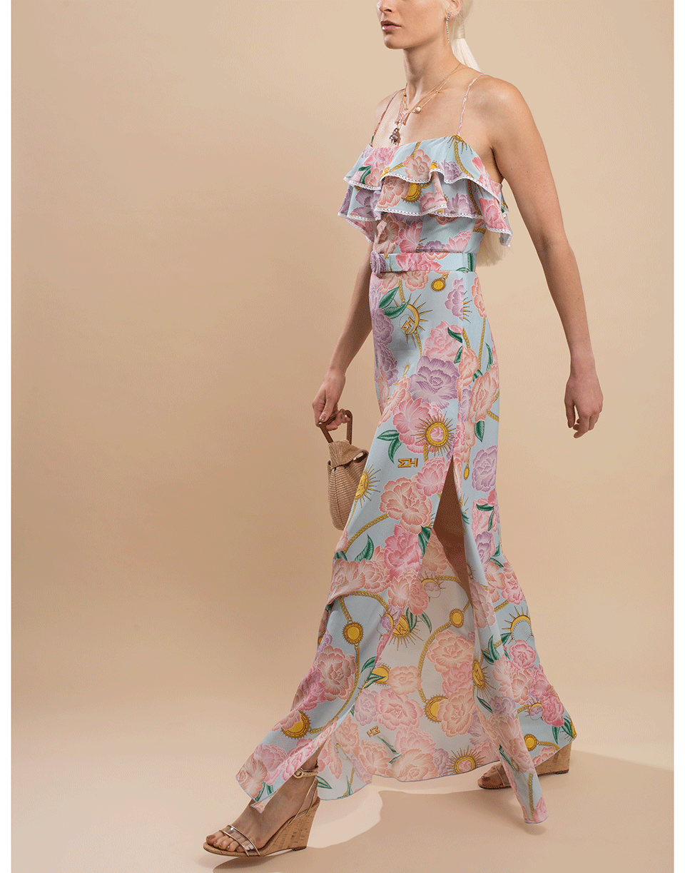 HAYLEY MENZIES-Luna Flora Maxi Frill Dress-